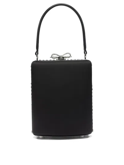 Self-portrait Mini Multi Crystal Handbag In Black
