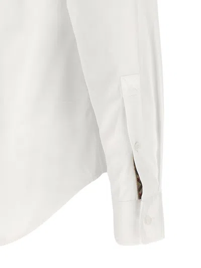 Burberry White Poplin Shirt In White