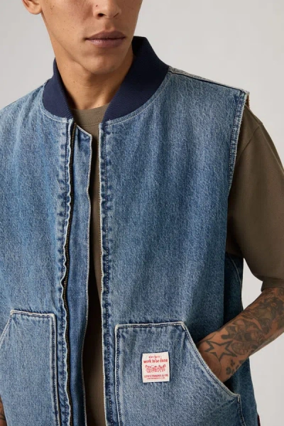 Levi's Sansome Vest In Blue
