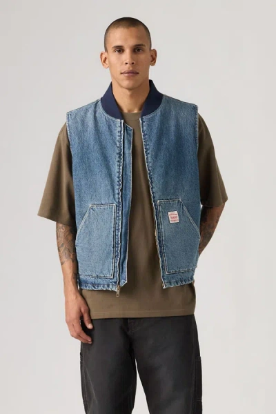 Levi's Sansome Vest In Blue