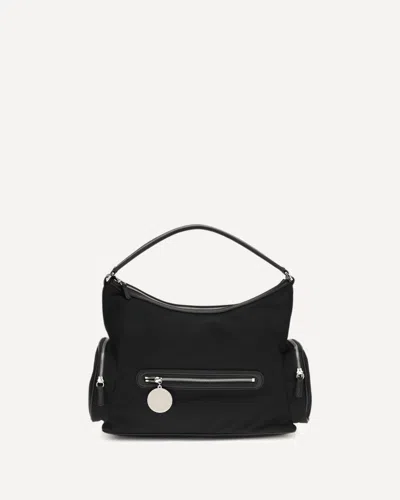Stella Mccartney Womens Ultra Black Dartmoor Patent Vegan Leather Shoulder Bag