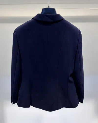 Max Mara Long Sleeve Blazer In Blue