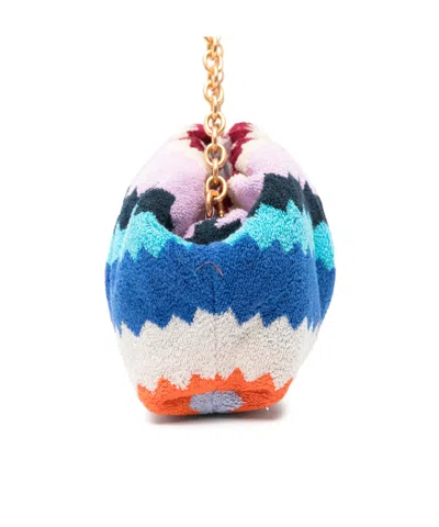 Missoni Zigzag Shoulder Bag Chevron Pattern Chain Strap In Multi