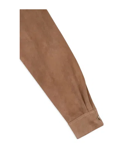 Boglioli Button-up Overshirt Jacket In Brown