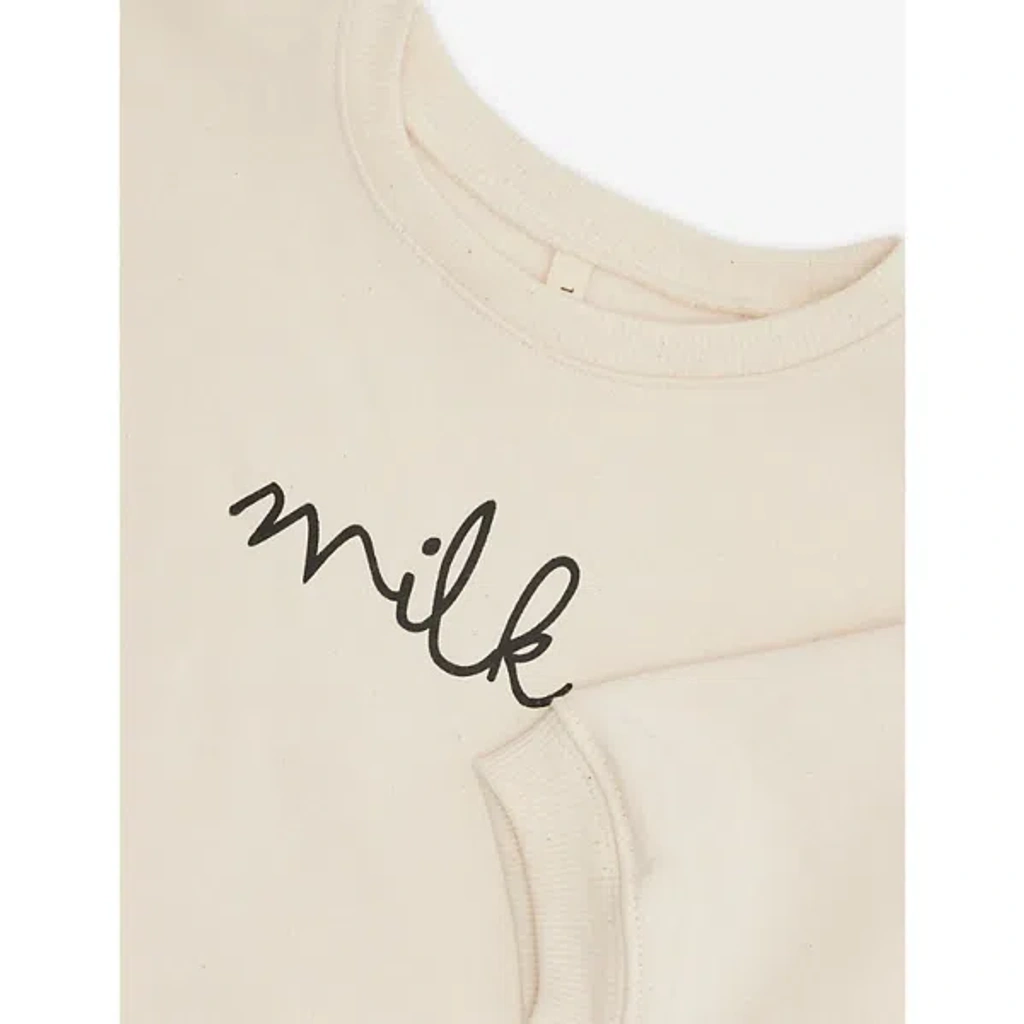 Organic Zoo Babies' Natural Milk-print Cotton Sweatshirt 3 Months