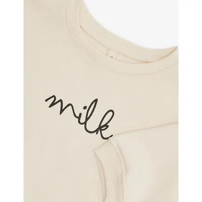 Organic Zoo Babies' Natural Milk-print Cotton Sweatshirt 3 Months