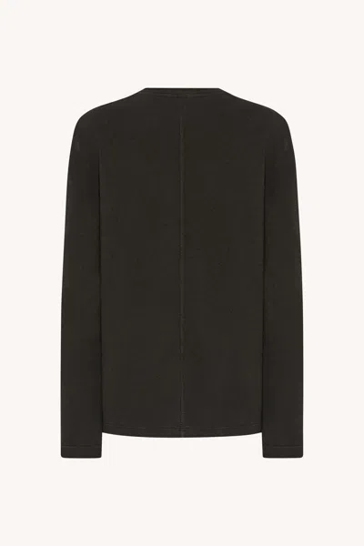 The Row Amia Pure Cotton T-shirt In Black