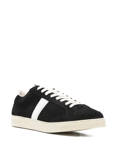 Tom Ford Blake Sneakers Suede Upper Contrast Stripe Rubber Sole In Black