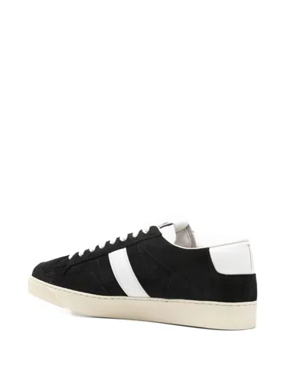 Tom Ford Blake Sneakers Suede Upper Contrast Stripe Rubber Sole In Black