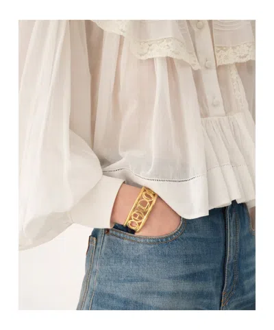 Chloé Script Bracelet In Gold