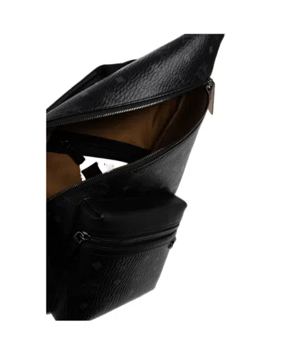 Mcm Zippered Single-shoulder Backpack In Pink