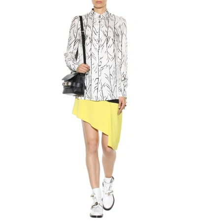 Shop Proenza Schouler Printed Silk Shirt In White Stem Priet