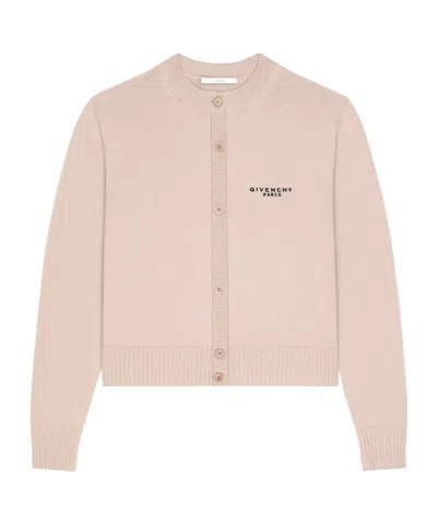 Givenchy Cropped Cardigan In Wool And Cashmere In Pink