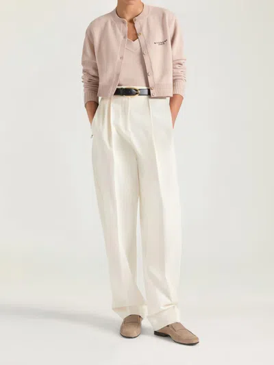 Givenchy Cropped Cardigan In Wool And Cashmere In Pink