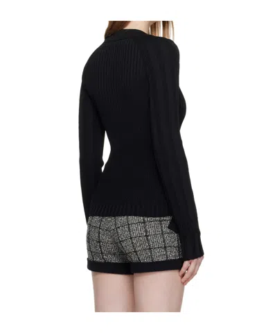 Balmain Buttoned Fitted Cardigan In Black