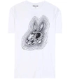 MCQ BY ALEXANDER MCQUEEN BUNNNY BE HERE NOW PRINTED COTTON T-SHIRT,P00216611-2