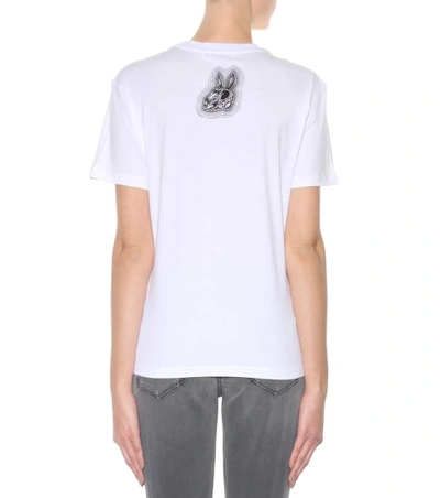 Shop Mcq By Alexander Mcqueen Bunnny Be Here Now Printed Cotton T-shirt In White