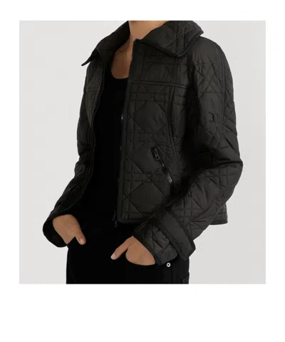 Dior Macrocannage Fitted Jacket In Brown