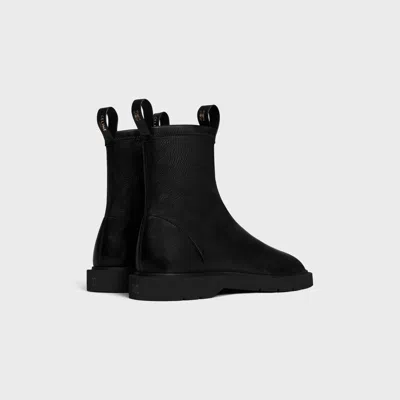 Celine Flow Zipped Boot In Stretch Lambskin In Black