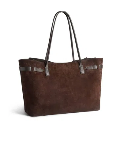 Balenciaga Dark Brown Bel Air Tote In Animal Print