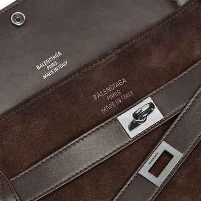 Balenciaga Dark Brown Bel Air Tote In Animal Print