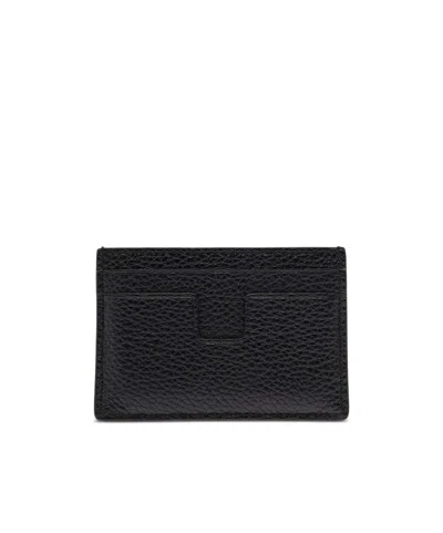 Tom Ford Soft Grain Leather T Line Classic Card Holder In Multi