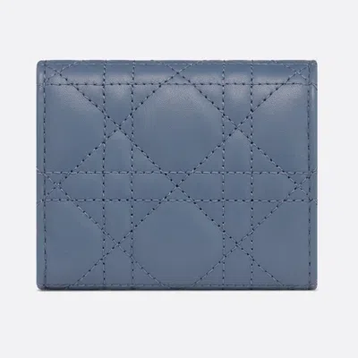 Dior Snap Wallet In Blue