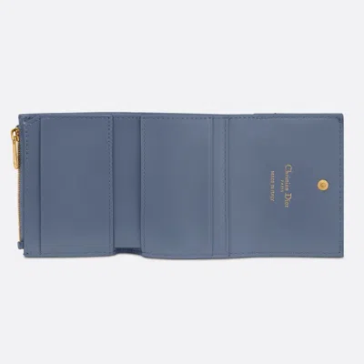 Dior Snap Wallet In Blue