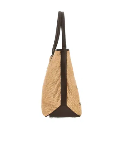 Hogan Script Shopping Bag Medium In Brown