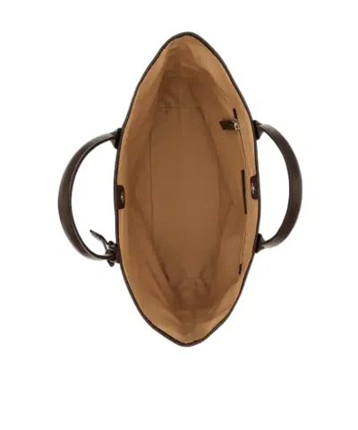 Hogan Script Shopping Bag Medium In Brown