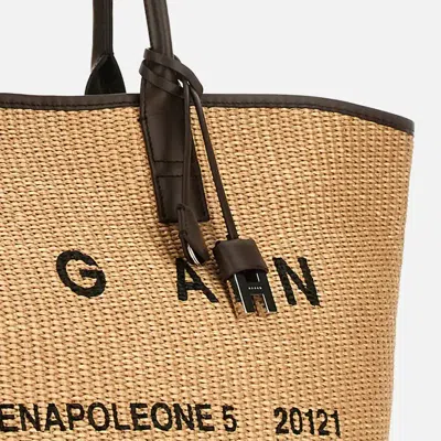 Hogan Script Shopping Bag Medium In Brown