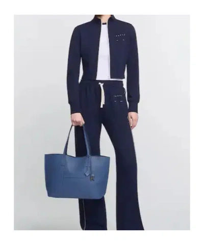 Hogan Script Shopping Bag Medium In Blue