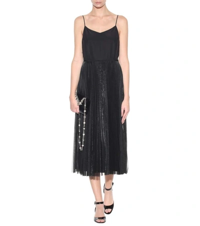 Shop Victoria Victoria Beckham Silk Dress In Llack