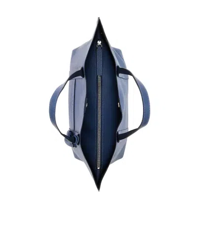 Hogan Script Shopping Bag Medium In Blue