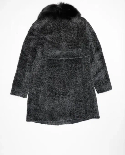 Max Mara Wool-collar Coat In Black