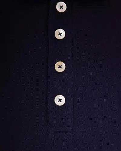 Eleventy Buttoned Short-sleeve Polo Shirt In Blue