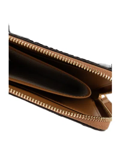 Mcm Logo Wallet In Brown