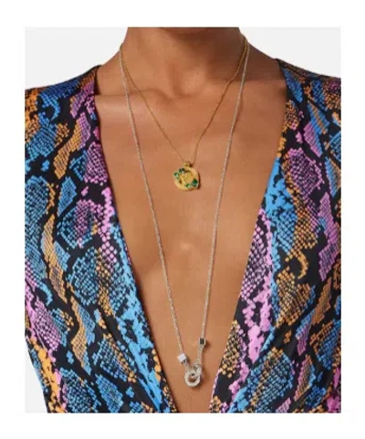 Versace Interlocking-design Necklace In Metallic