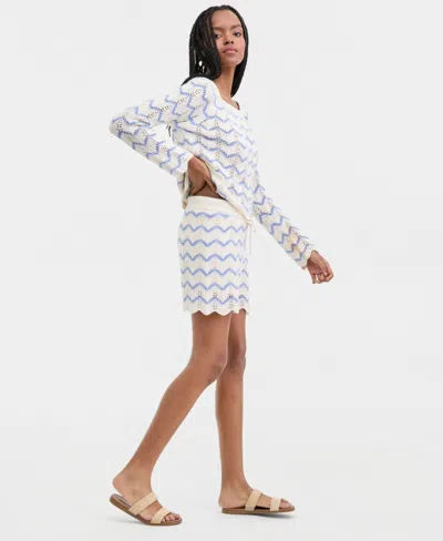 Hooked Up By Iot Juniors' Chevron Pointelle Shorts