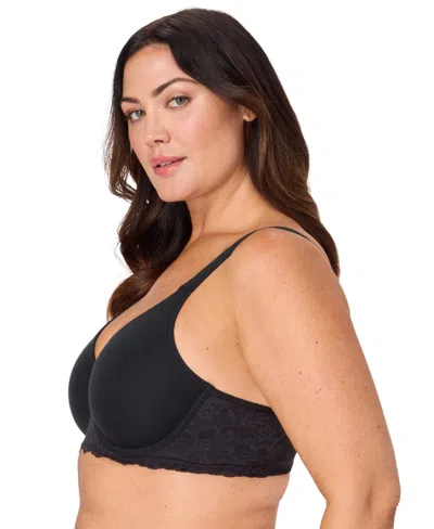 Bali Plus Size Breathe Medium Underwire Full Coverage Minimizer Bra In Black