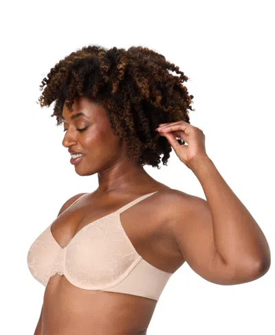Bali Plus Size Breathe Medium Underwire Full Coverage T-shirt Bra In Brown