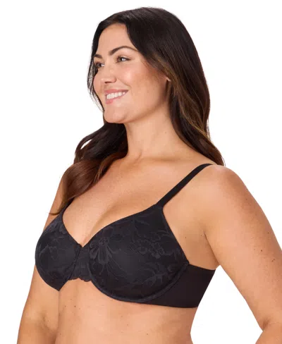 Bali Plus Size Breathe Medium Underwire Full Coverage T-shirt Bra In Black