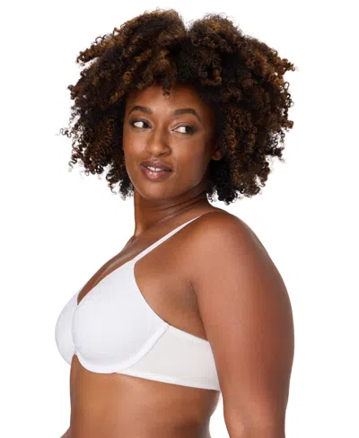 Bali Plus Size Breathe Medium Underwire Full Coverage T-shirt Bra In White