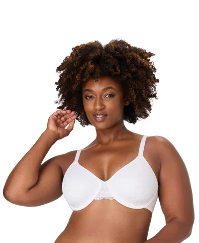 Bali Plus Size Breathe Medium Underwire Full Coverage T-shirt Bra In White