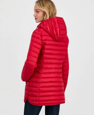 Michael Kors Packable Quilted Jacket In Red