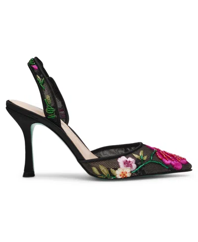 Betsey Johnson April Pointed Toe Slingback Pump In Multi