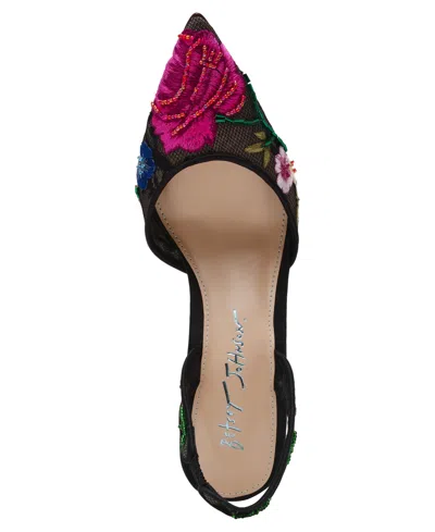 Betsey Johnson April Pointed Toe Slingback Pump In Multi