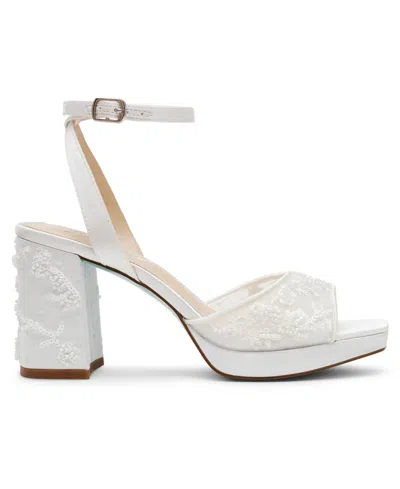 Betsey Johnson Junie Platform Sandal In White