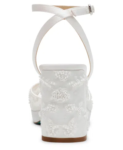 Betsey Johnson Junie Platform Sandal In White
