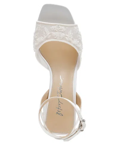 Betsey Johnson Junie Platform Sandal In White